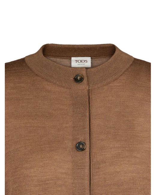 Tod's Brown Button Cardigan