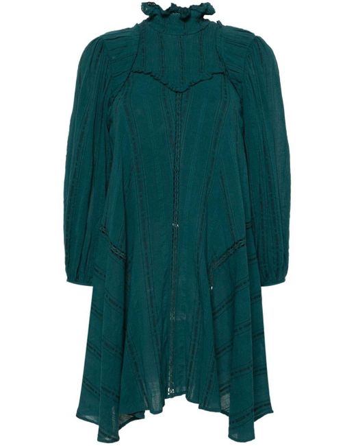 Isabel Marant Green Isma Ruffled Short Dress