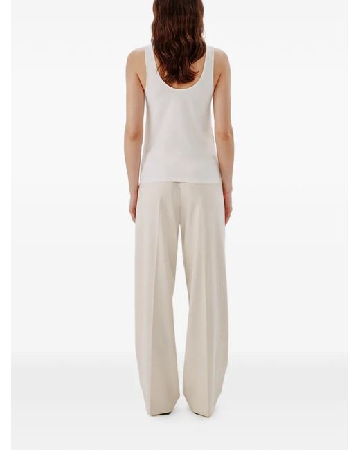 Another Tomorrow White Sleeveless Tank Top