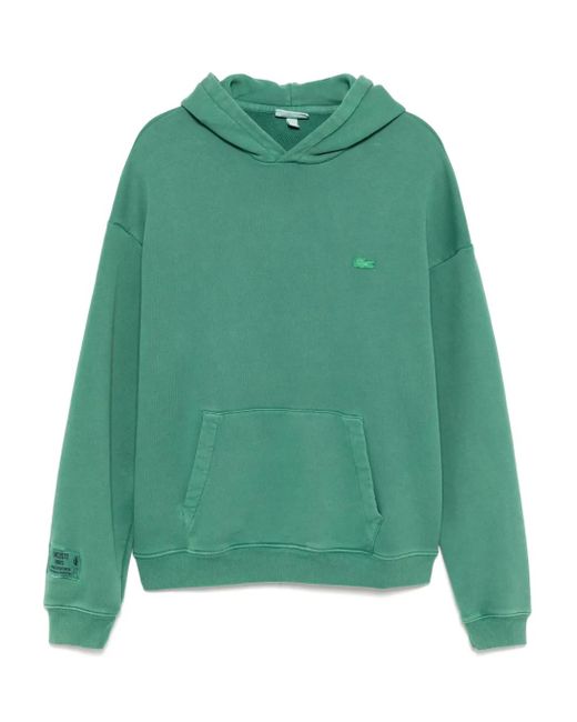 Sudadera Washed Effect con capucha Lacoste de hombre de color Green