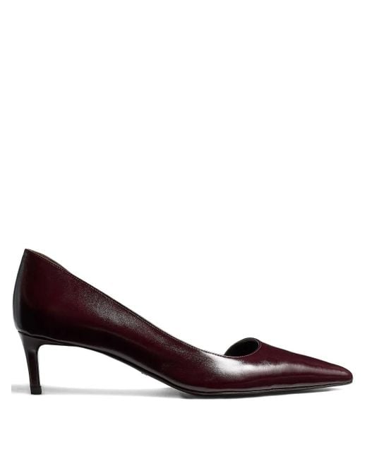 Khaite Brown Pointed Toe Kitten Heel Pumps