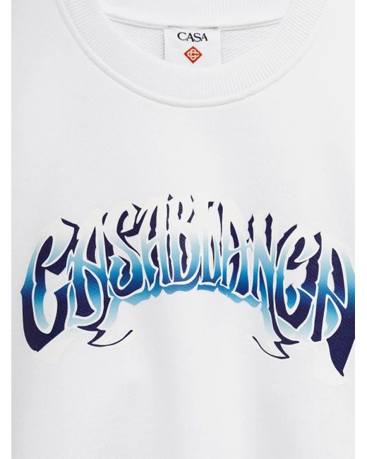 Casablanca Blue Logo-Print Sweatshirt for men
