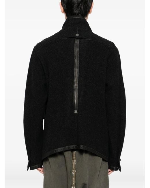 69 by Isaac Sellam Black Zip-Up Jacket for men