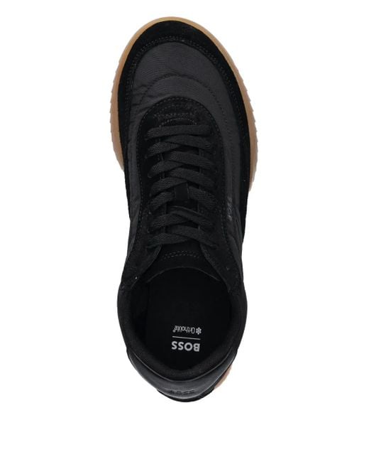 Boss Sneakers Aus Leder Und Wildleder in Black für Herren