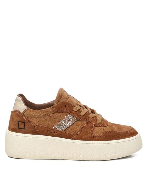 Date Brown Sneakers mit Plateau