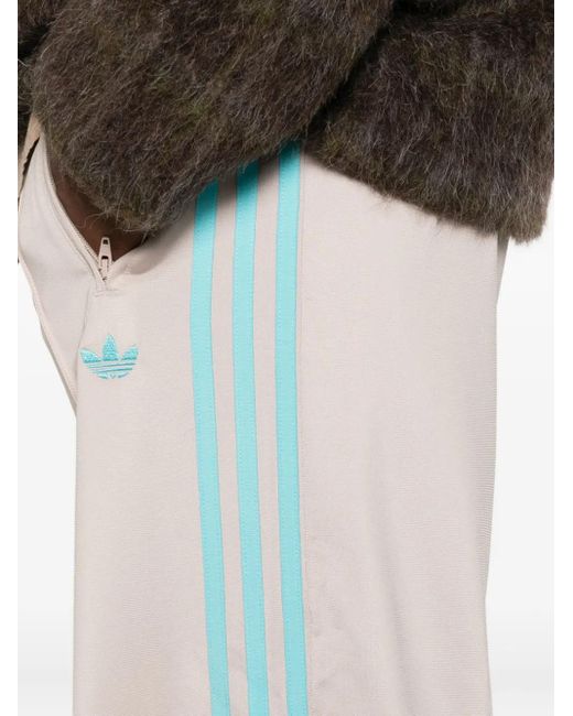 Adidas White Side-Stripe Trousers