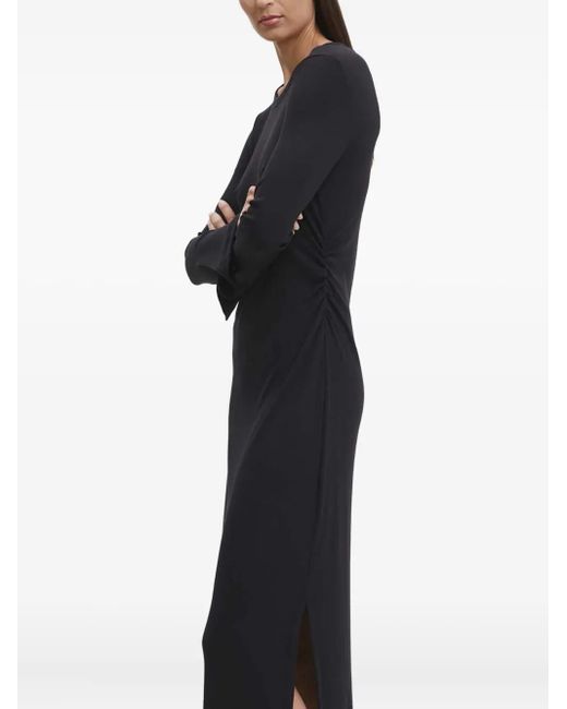 Marc O' Polo Black Langärmeliges Midikleid Mit Seitenverdrehung