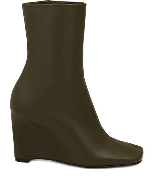 Stivaletti Bicolore 90Mm di AMI in Green