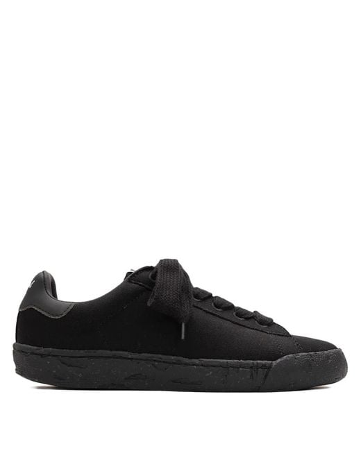 General Scale. Black Canvas Low-Top Sneakers for men