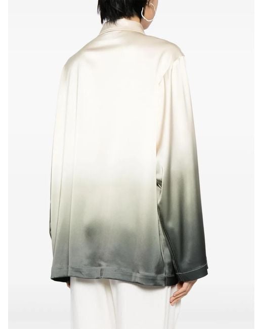 Nanushka Natural Jelmer Ombré-Effect Satin Shirt