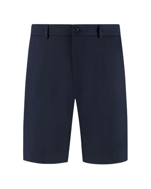 Zanone Blue Buttoned Shorts for men