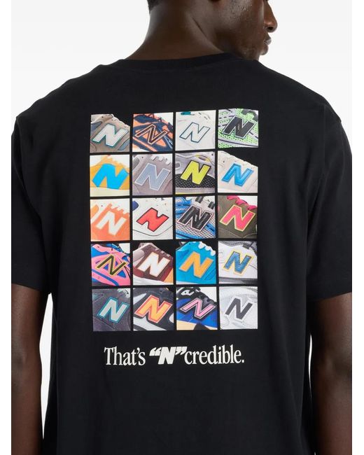 New Balance Black N Collage Graphic T-Shirt for men