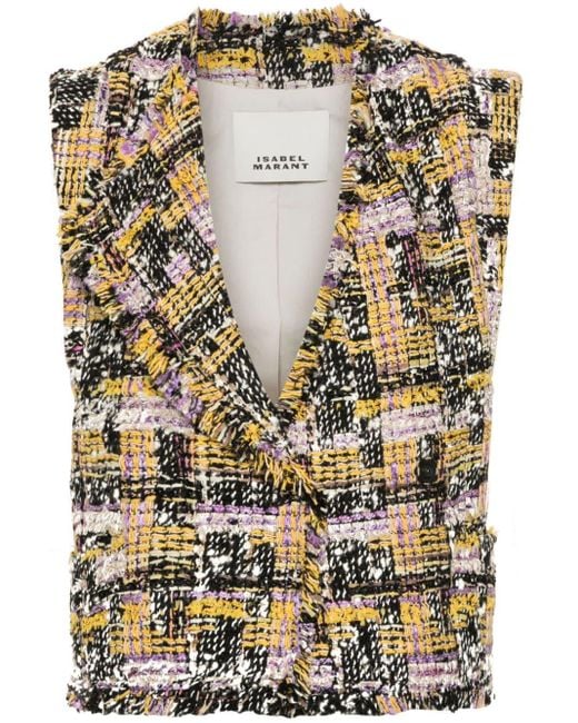 Isabel Marant Yellow Djiroy Tweed Vest