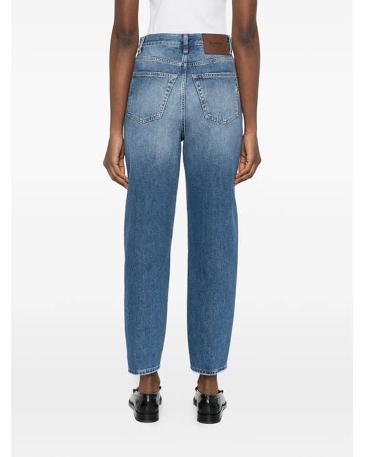 Dondup Blue Faded Denim Jeans