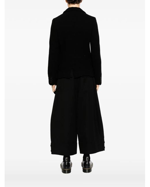 COMME DES GARÇON BLACK Black Layered Button-Fastening Blazer