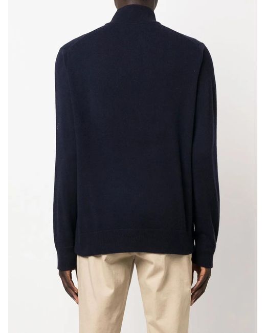 Polo Ralph Lauren Blue Long Sleeve Full Zip Sweater for men