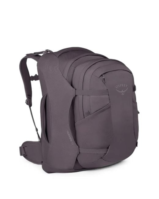 Osprey Purple Fairview 55 Logo-Print Backpack