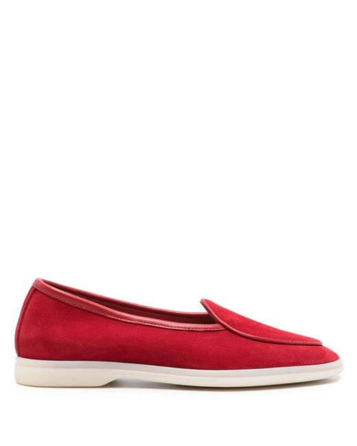 Scarosso Red Livia Suede Loafers