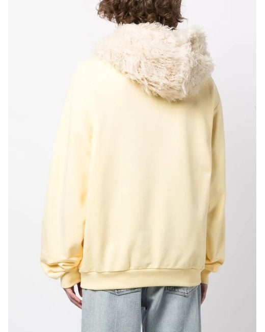Marni Natural Faux-Fur Cotton Hoodie for men