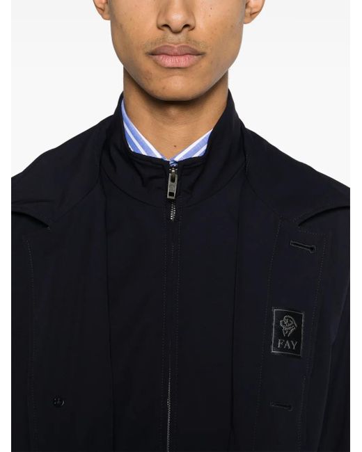 Fay Blue Morning Layered Coat for men
