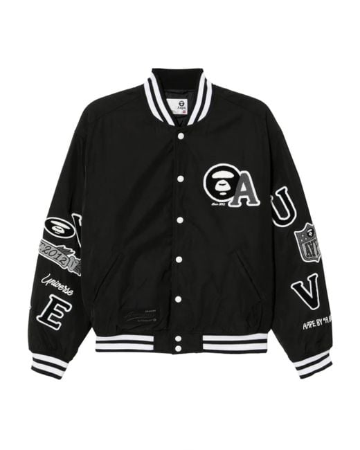 Aape By A Bathing Ape Jack Met Geborduurd Logo in het Black voor heren
