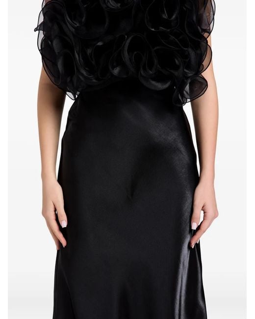 L'idée Black A-Line Maxi Skirt