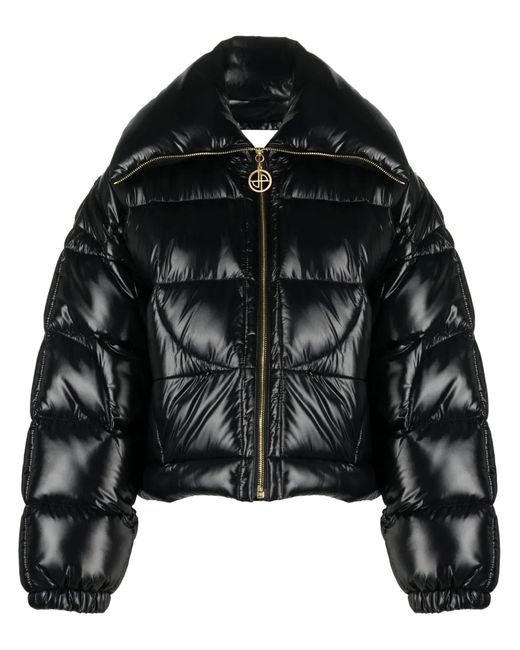 Patou Black Cropped Puffer Jacket
