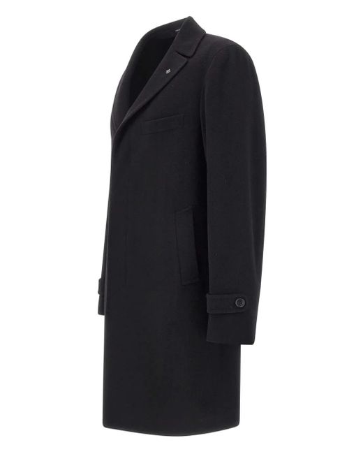 Tagliatore Blue Notched-lapels Coat for men