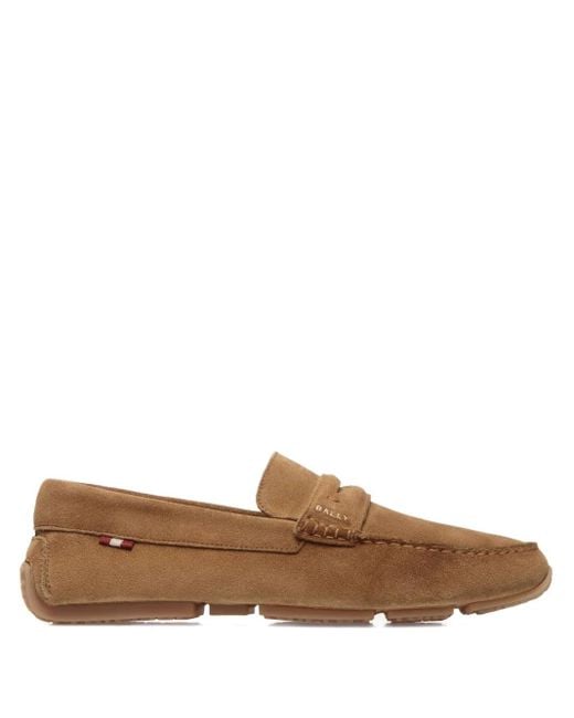 Bally Brown Suede Loafers for men