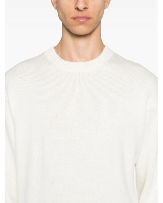 Eraldo White Wool Sweater for men