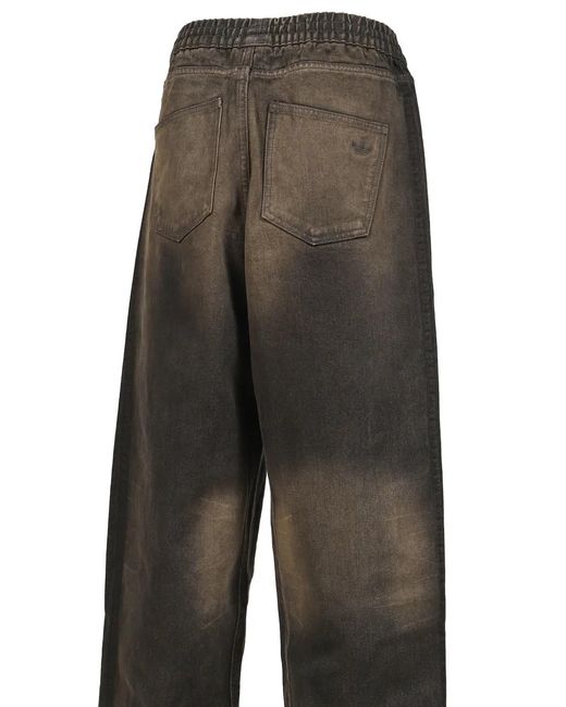 Adidas White X Avavav Elasticated-Waist Wide-Leg Jeans for men