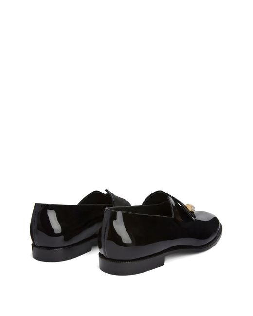 Giuseppe Zanotti Black Marty Patent Leather Loafers for men