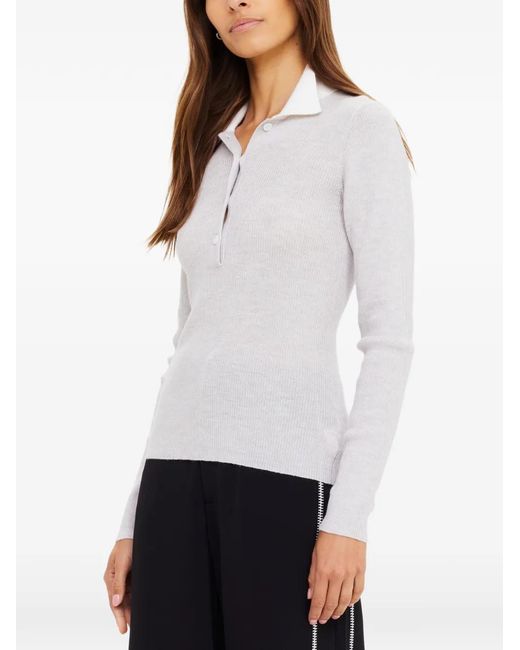 The Upside White Polo Faye En Maille