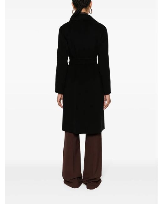 Max Mara ベルテッド コート Black