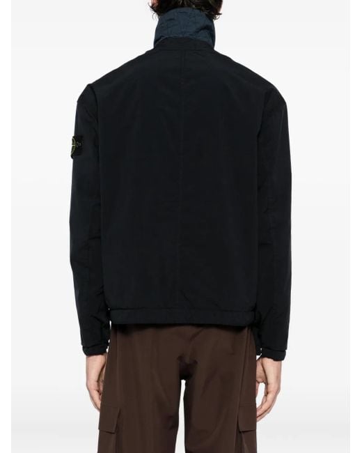 Stone Island Black Logo-Patch Jacket for men