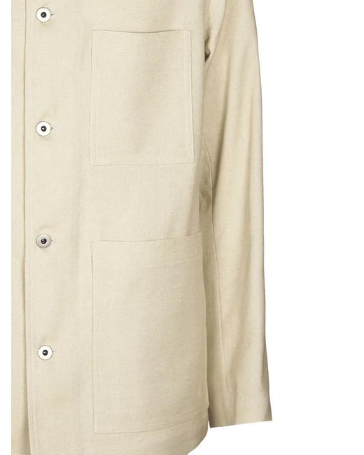Hevò Natural Button Patch Pocket Jacket for men