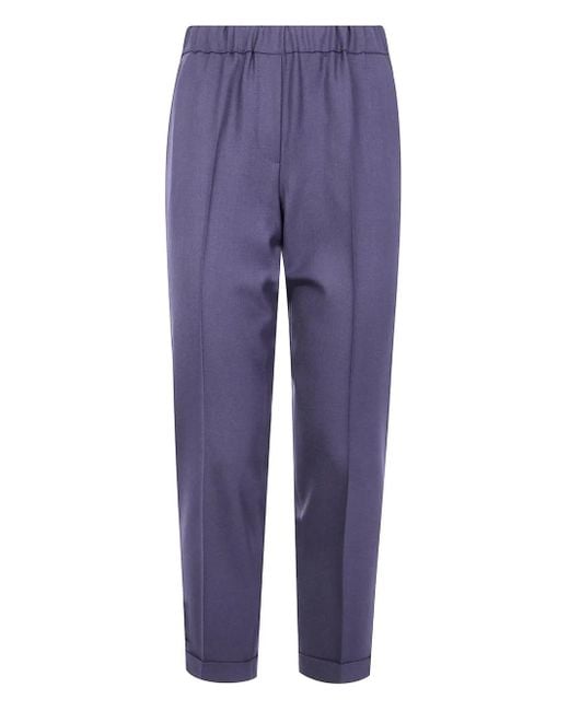 Antonelli Blue Elastic-Waist Trousers