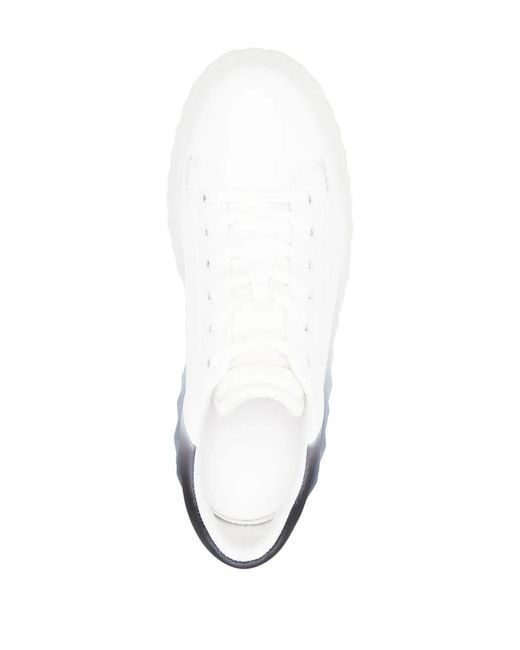 Jimmy Choo White Diamond Maxi Brand-Embellished Leather Low-Top Trainers