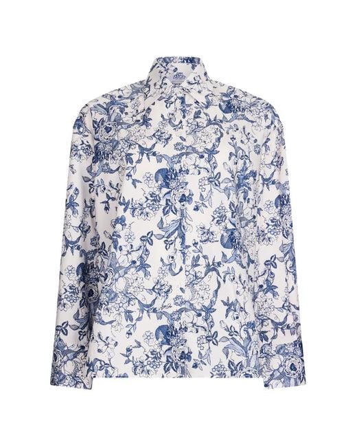 Liu Jo Blue Printed Poplin Shirt