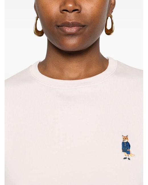 Maison Kitsuné Pink 'Dressed Fox' T-Shirt