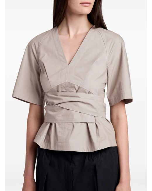 Proenza Schouler White Lilian Tie-Waist Top