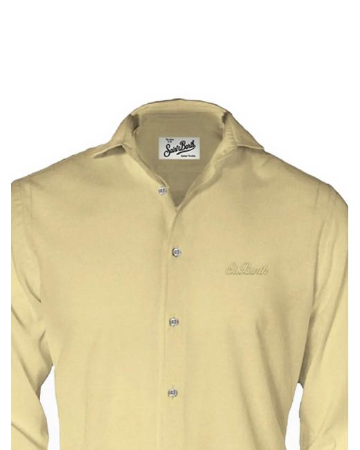 Mc2 Saint Barth Yellow Buttoned Shirt for men