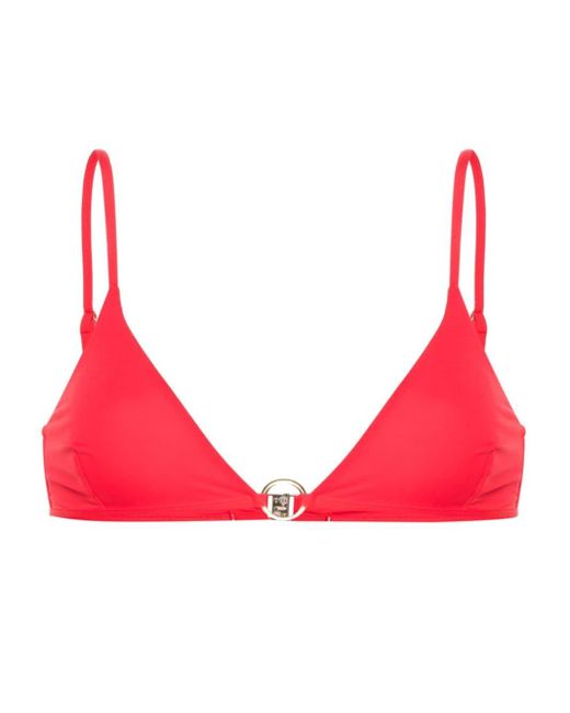 Melissa Odabash Red Greece Triangle-cup Bikini Top