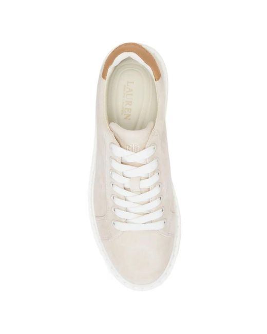Ralph Lauren White Baskets Angeline Iv À Empiècements Contrastants