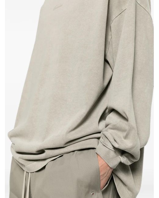 Fear Of God Gray Logo-Patch Long-Sleeve Sweatshirt for men