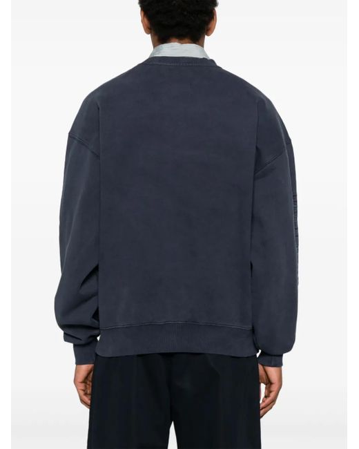 New Amsterdam Blue Cotton Sweatshirt for men