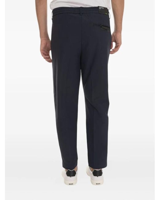 Boss Blue Drawstring Trousers for men