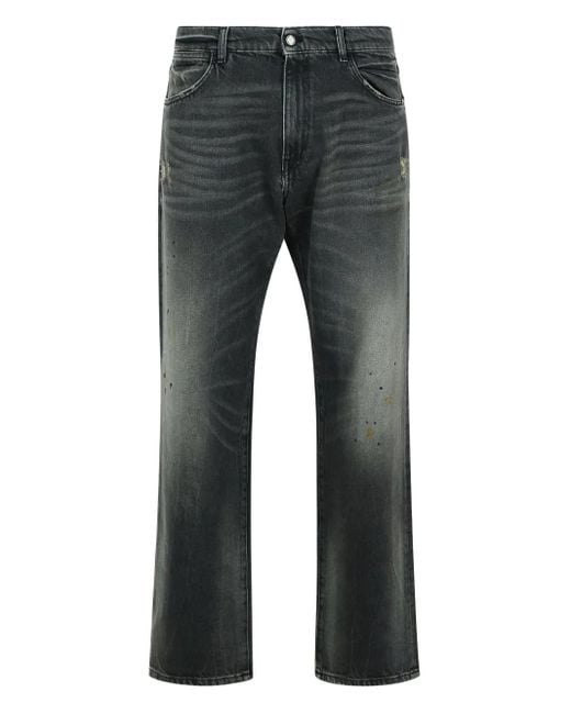 AMISH Gray James Distressed Regular Jeans for men