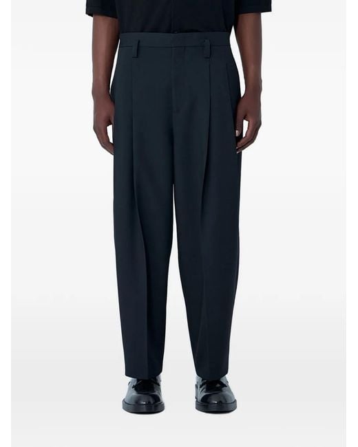 Jil Sander Blue Pleated Trousers for men