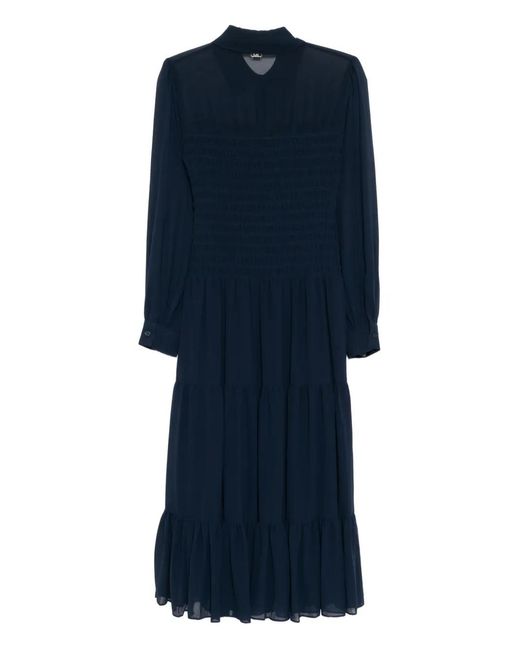 michael kors navy shirt dress Navy Smocked Button Down Shirt Dress